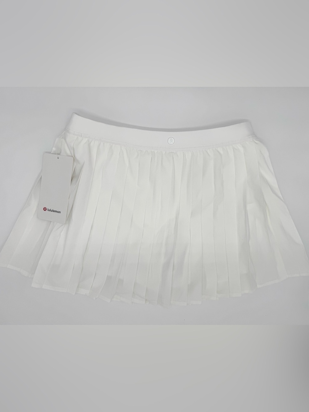 NWT Lululemon High-Rise Pleated Tennis Skirt White Sz 10 LW8AQFS Built-In Shorts - Picture 10 of 12